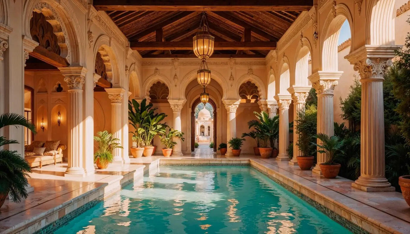 Luxuspool in einer marokkanischen Villa